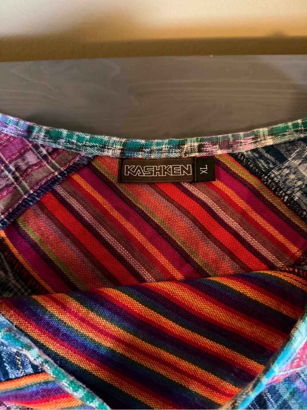 Kashken Boho Patchwork Cotton Maxi Skirt - Picture 5 of 9